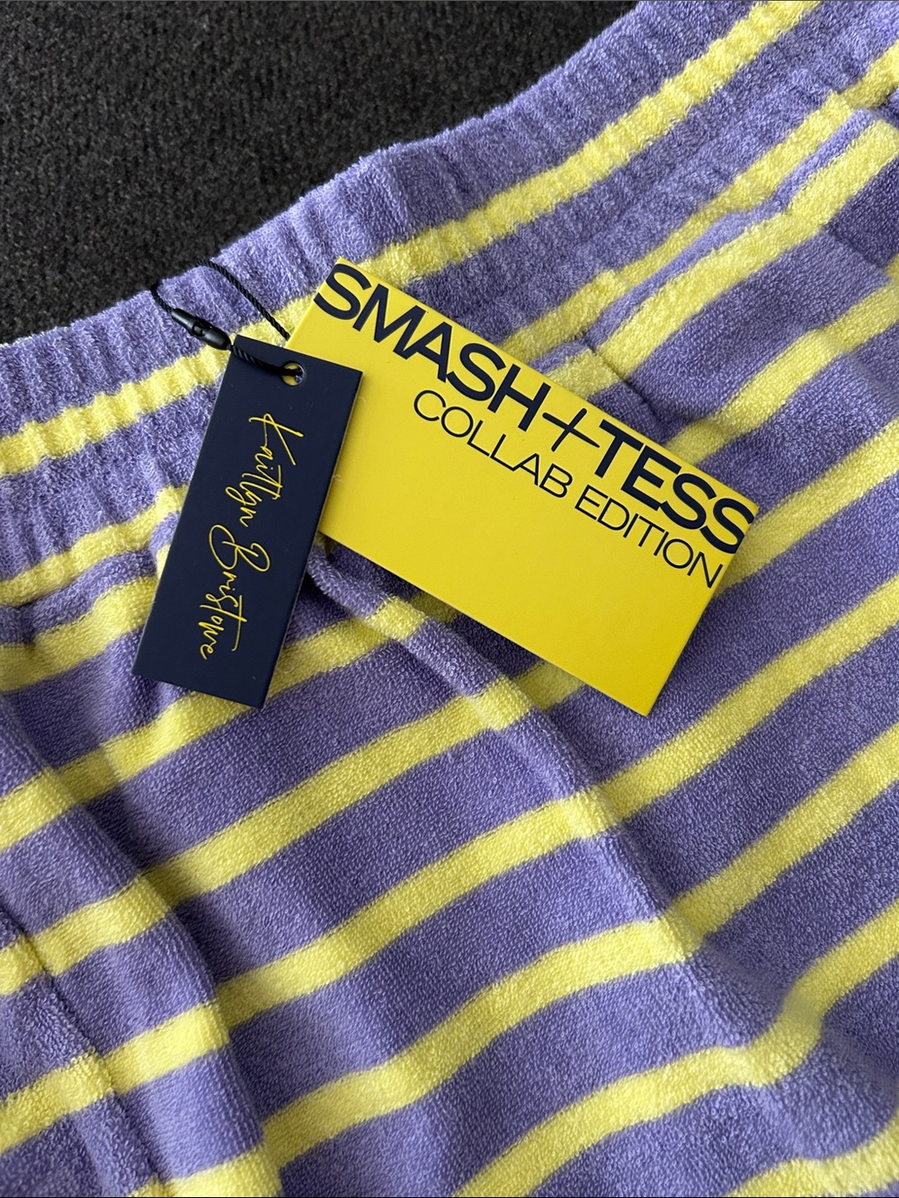 Smash + Tess x Kaitlyn Terry Short in Lilac/Sunshine Stripe XL